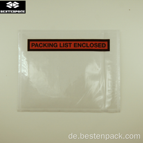 Packliste Umschlag 4,5x5,5 Zoll halb gedruckt rot